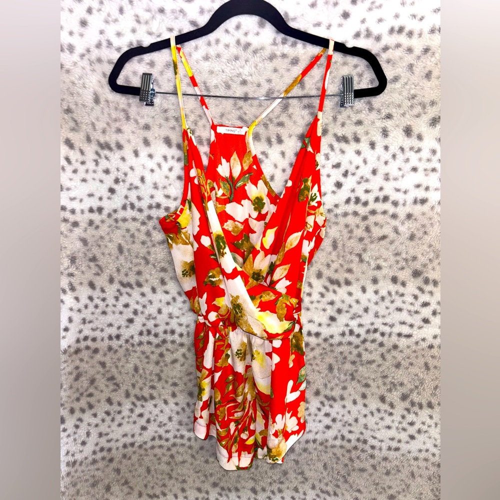 WOMENS FLORAL ROMPER